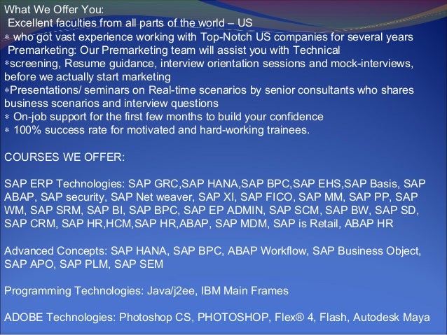 Sap Abap Workflow Online Training Sap abap workflow online training