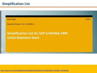 Simplification List
https://help.sap.com/doc/0080a18cdc1045638d31c87b839011e7/1909.000/en-US/SIMPL_OP1909.pdf
 