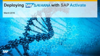 March 2016
Deploying with SAP Activate
 