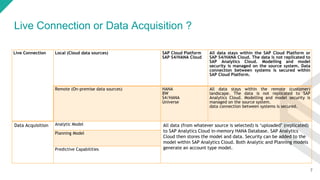 Data ingestion and Acquisition on SAP Analytics Cloud | PDF