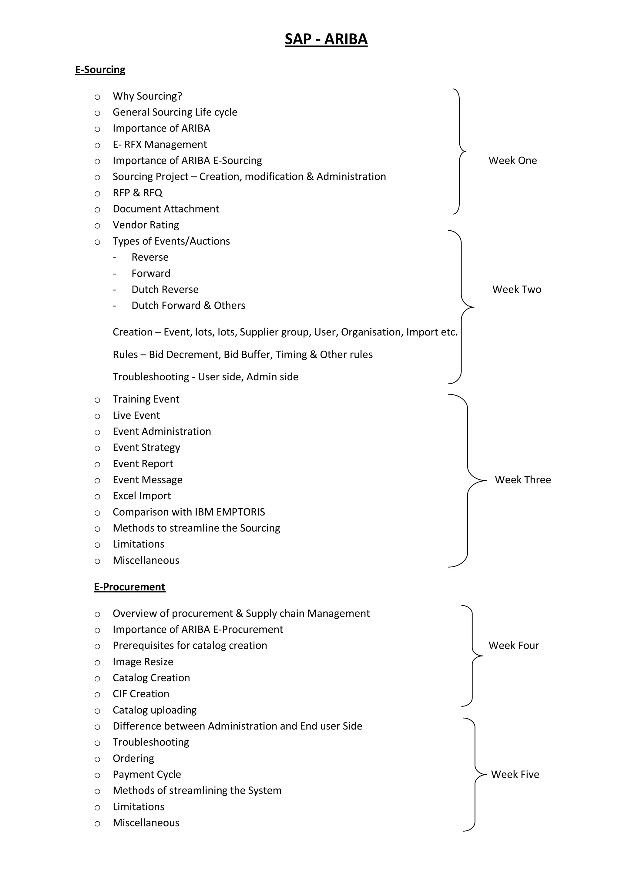 Sap software training for ariba pdf