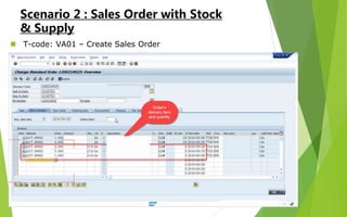 Page
[18]
Scenario 2 : Sales Order with Stock
& Supply
 T-code: VA01 – Create Sales Order
 