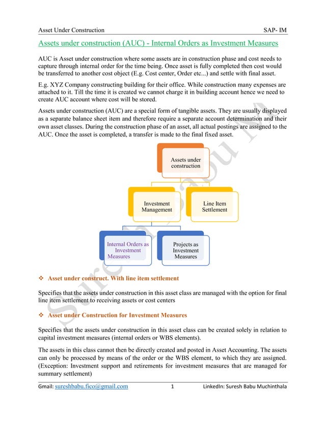 Sap auc internal orders as investment measures PDF