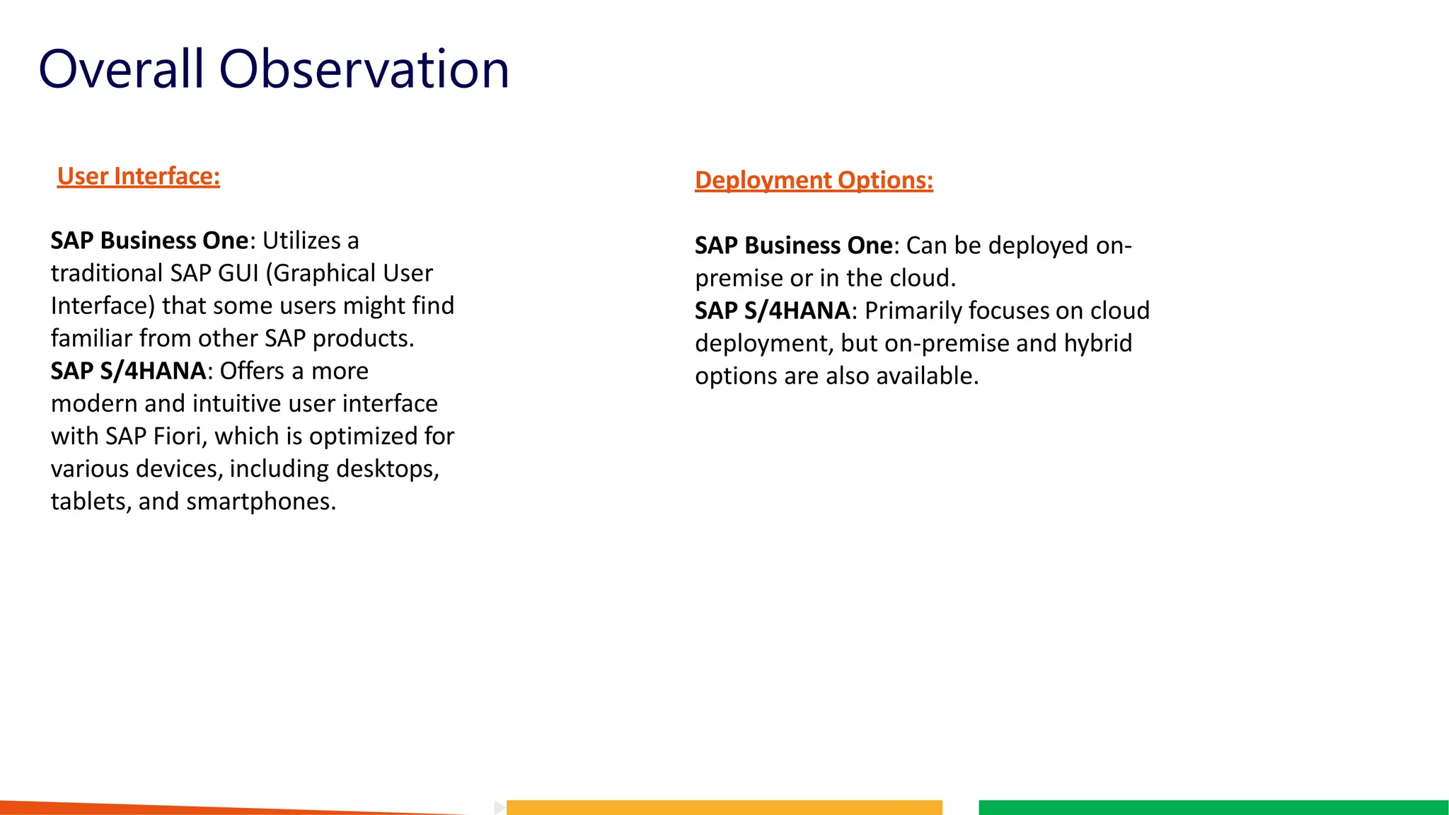 SAP B1 Vs SAP S4 HANA | PPTX