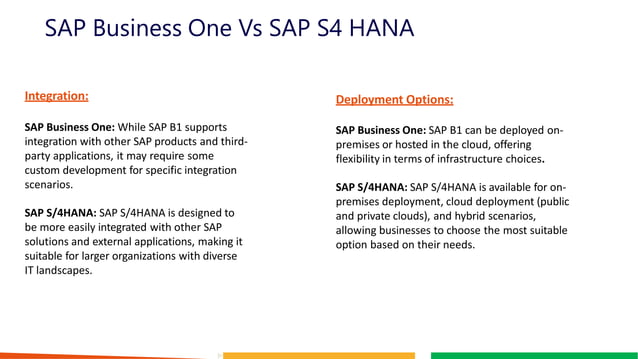 SAP B1 Vs SAP S4 HANA | PPTX