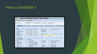 SAP BADI Implementation Learning for Functional Consultant | PPTX