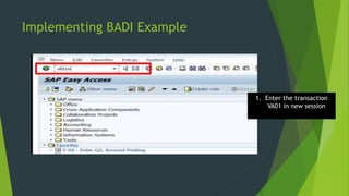 SAP BADI Implementation Learning for Functional Consultant | PPTX