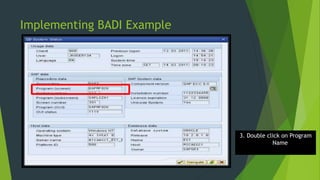 SAP BADI Implementation Learning for Functional Consultant | PPTX