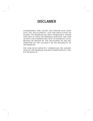 Software Development Disclaimer Notes Sap2000 basic | PDF