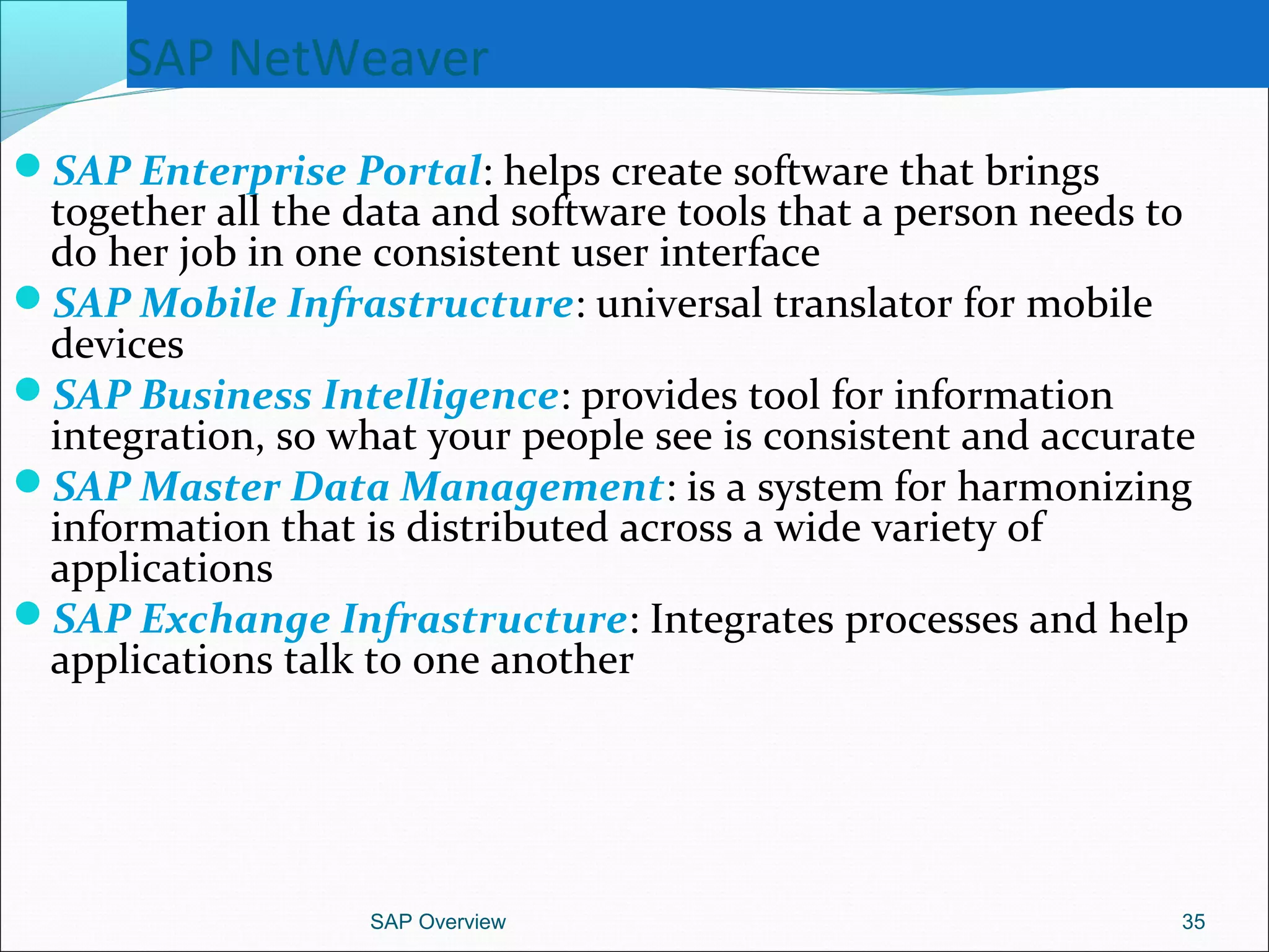 SAP Basics and Overview | PPT
