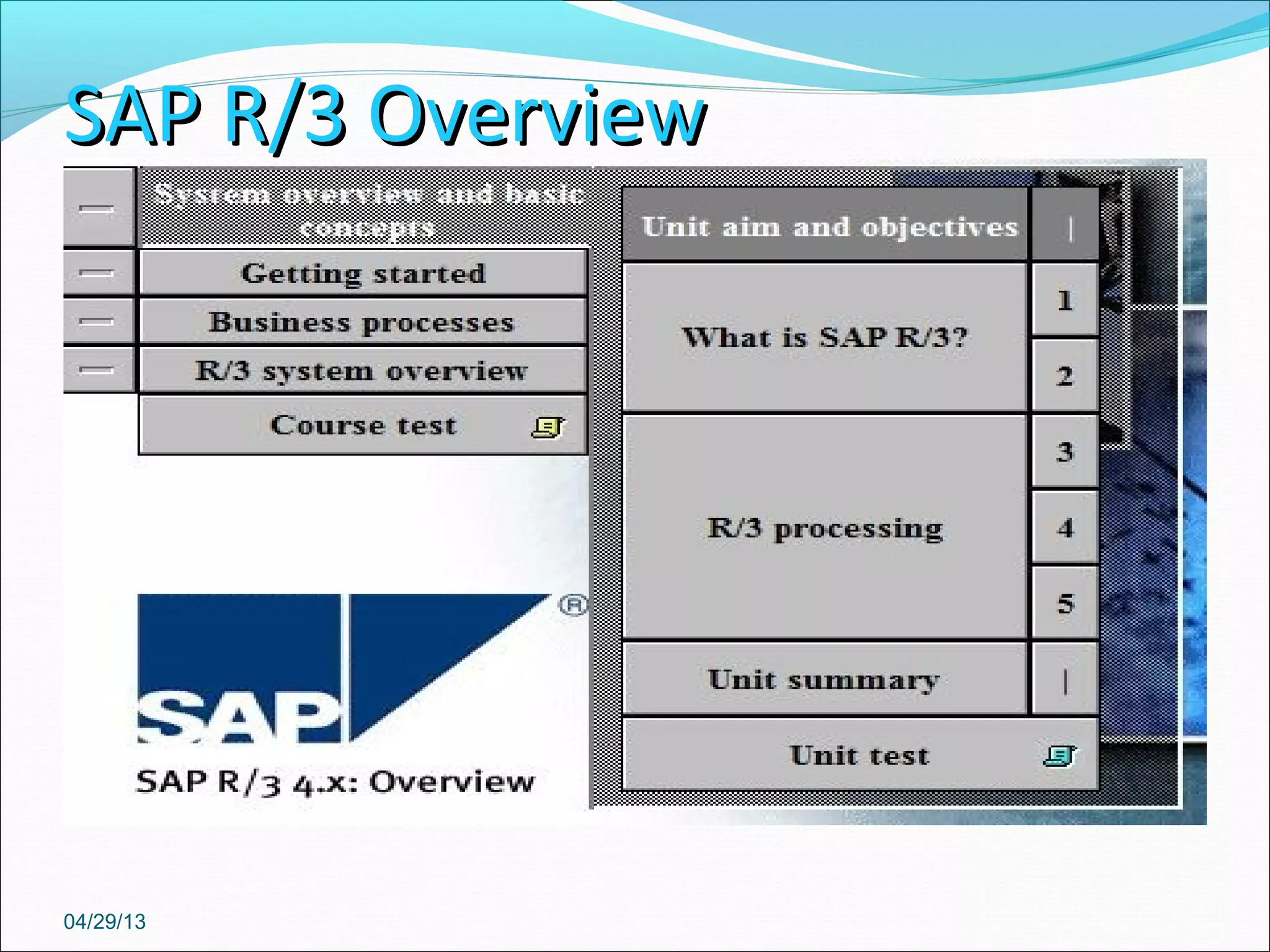 Sap basic training sap overview | PPT