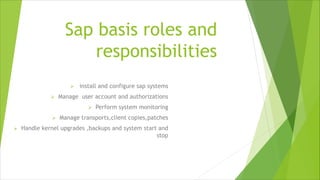 Sap basis administration and s/4 hana administration | PDF