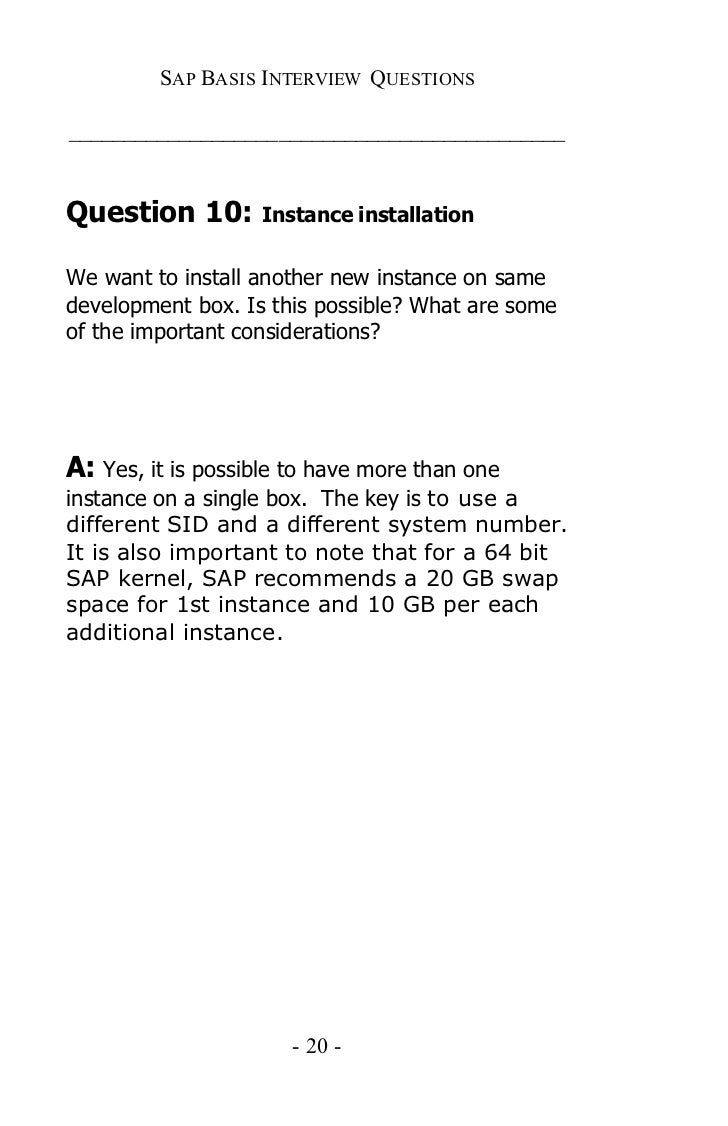 interview question and answer for sap Sap interview details: 1,903 interview questions and 1,642 interview reviews posted anonymously by sap interview candidates. interview question and answer for sap Sap interview details: 1,903 interview questions and 1,642 interview reviews posted anonymously by sap interview candidates.