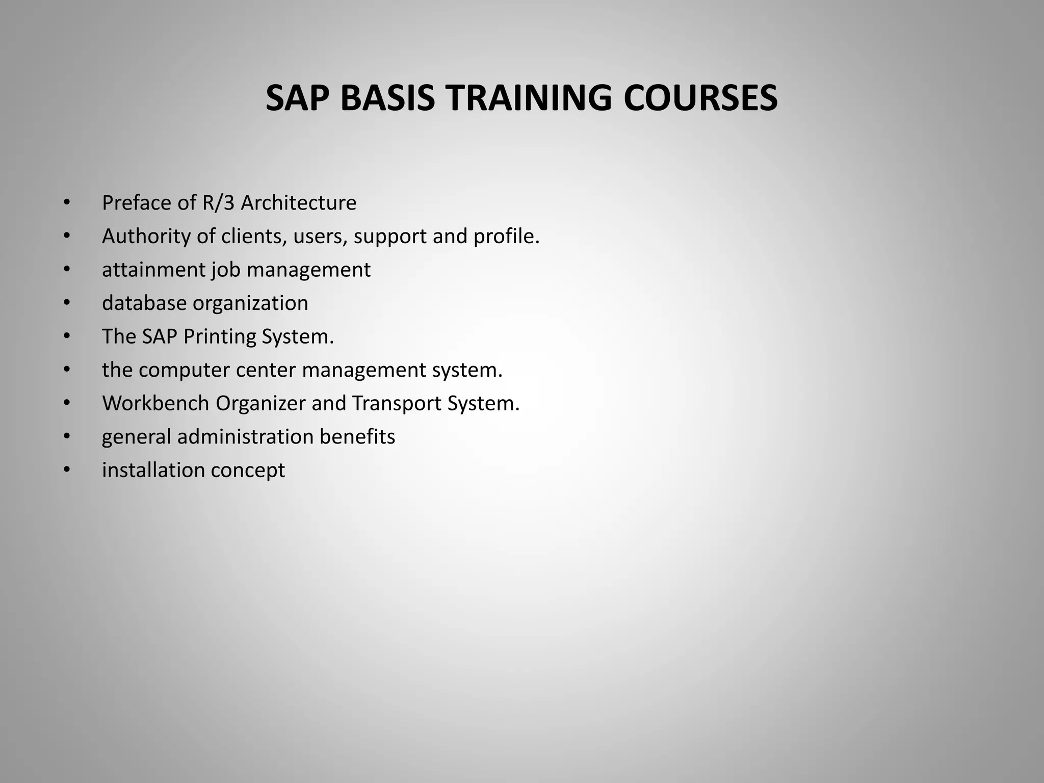 Sap basis ppt | PPTX