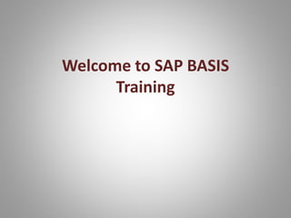 Sap basis ppt | PPTX