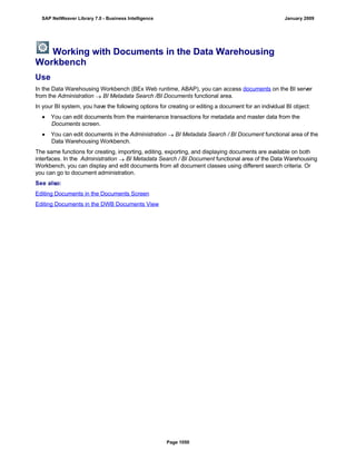 SAP BI 7.0 Info Providers