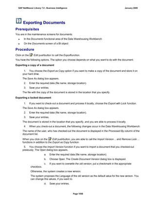 SAP BI 7.0 Info Providers