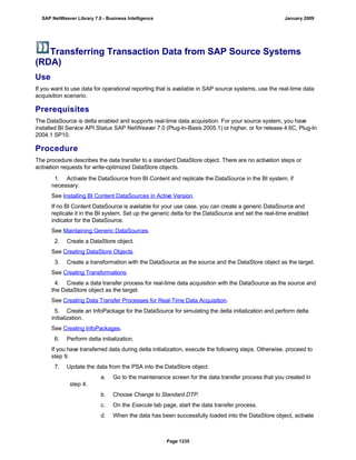 SAP BI 7.0 Info Providers