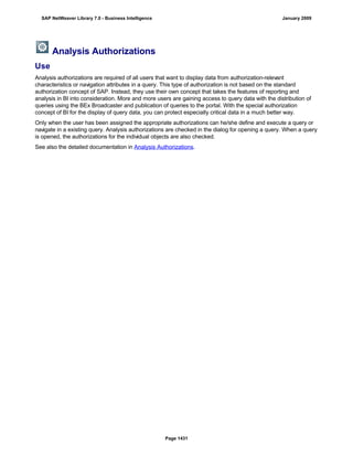 SAP BI 7.0 Info Providers