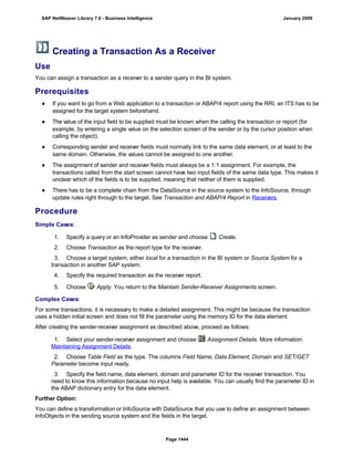 SAP BI 7.0 Info Providers