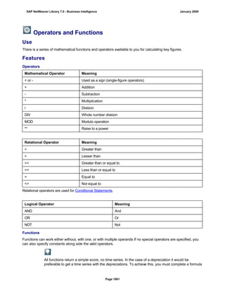 SAP BI 7.0 Info Providers