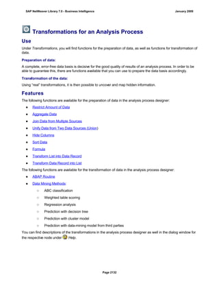 SAP BI 7.0 Info Providers