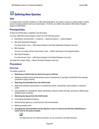 SAP BI 7.0 Info Providers