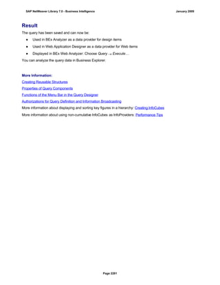 SAP BI 7.0 Info Providers