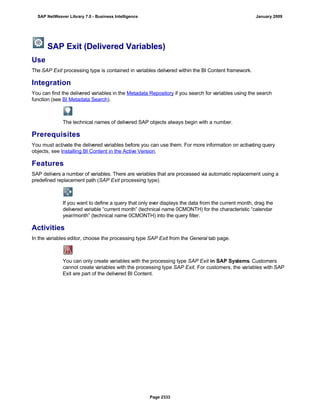 SAP BI 7.0 Info Providers