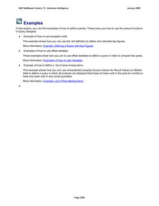 SAP BI 7.0 Info Providers