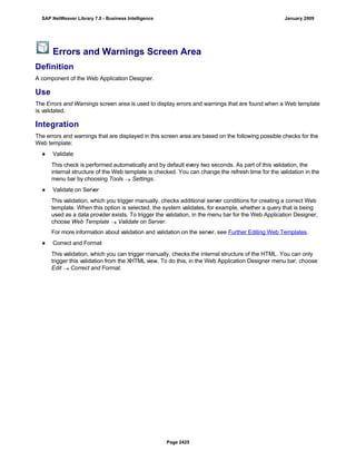 SAP BI 7.0 Info Providers