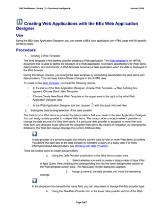 SAP BI 7.0 Info Providers