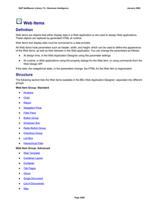 SAP BI 7.0 Info Providers