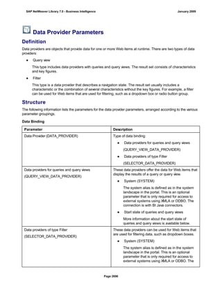 SAP BI 7.0 Info Providers