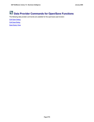 SAP BI 7.0 Info Providers