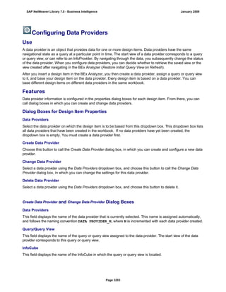 SAP BI 7.0 Info Providers