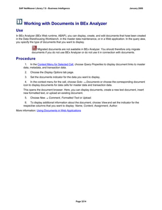 SAP BI 7.0 Info Providers