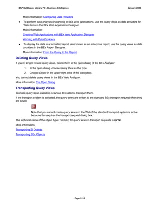 SAP BI 7.0 Info Providers