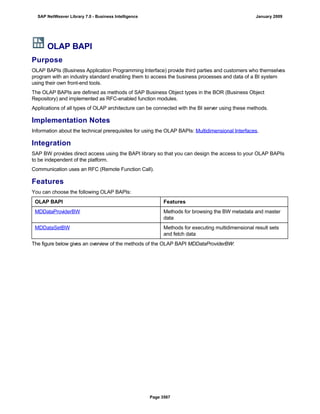 SAP BI 7.0 Info Providers