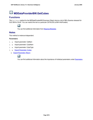 SAP BI 7.0 Info Providers