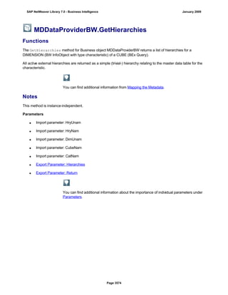 SAP BI 7.0 Info Providers