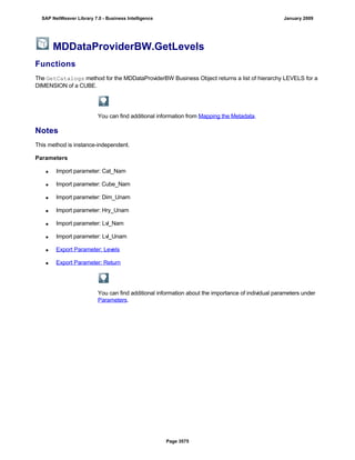 SAP BI 7.0 Info Providers