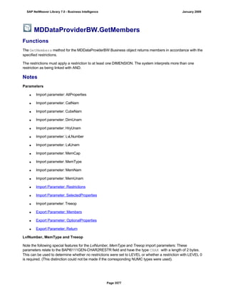 SAP BI 7.0 Info Providers