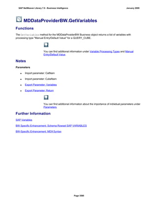SAP BI 7.0 Info Providers