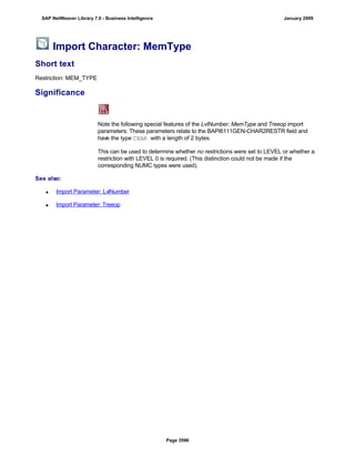 SAP BI 7.0 Info Providers