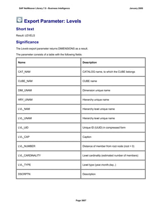 SAP BI 7.0 Info Providers