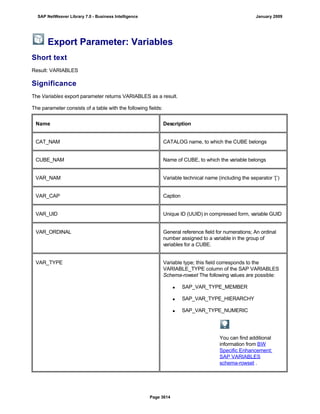 SAP BI 7.0 Info Providers
