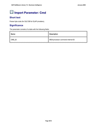 SAP BI 7.0 Info Providers