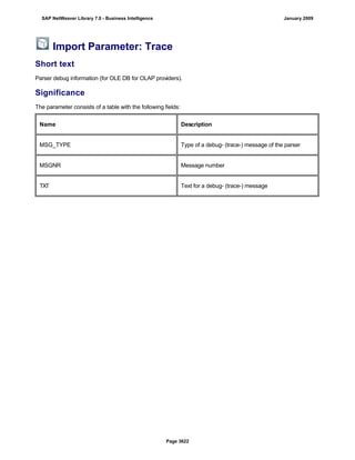SAP BI 7.0 Info Providers