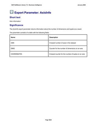 SAP BI 7.0 Info Providers